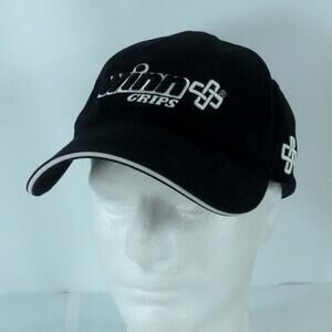 Winn Golf Grips Embroidered Logo Adjustable Strapback Cap Hat Black Golfing